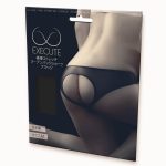 EXECUTEエグゼキュート極薄ストレッチオープンバックショーツホワイトブラック - 画像 (2)